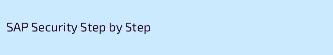 SAP Security Step by Step
